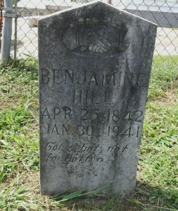 Post image for Benjamin C. Hill Headstone